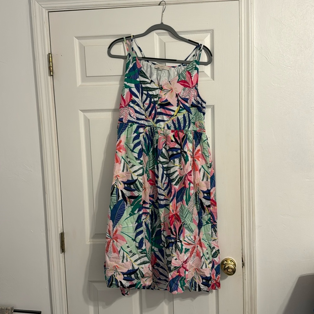Tropical print sundress from loft